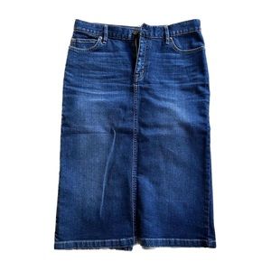 Muji stretch denim pencil skirt
